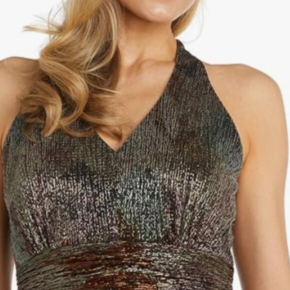 R&M Richards Womens Maxi Metallic Evening Dress - Picture 3 of 3